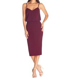 Dress The Population Alondra Blouson Sheath Dress- Size Large